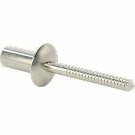 BSC PREFERRED Sealing Blind Rivets 18-8 Stainless Steel Domed Head 3/16 Dia for 0.02-0.125 Thickness, 10PK 97524A044